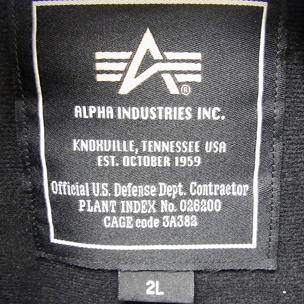 実際に弊社で買取させて頂いたALPHA INDUSTRIES/アルファインダストリーズ コーチジャケット TA1254-8303/2Lの画像 2枚目