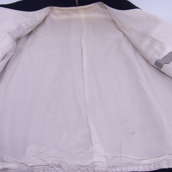 実際に弊社で買取させて頂いたDIOR HOMME/ディオールオム リブ付レザースタジャン/ジャケット/52の画像 4枚目