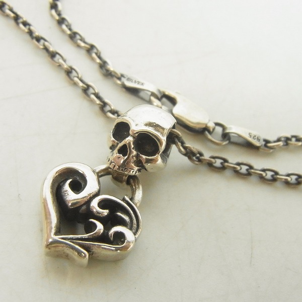 実際に弊社で買取させて頂いたDEAL DESIGN/ディールデザイン スカルベイルハートトップ ネックレス