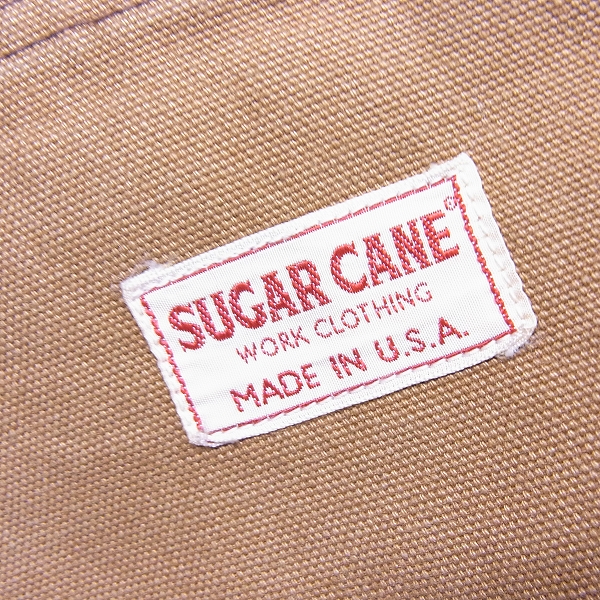 実際に弊社で買取させて頂いたSUGAR CANE/シュガーケーン コットン ワークパンツ ブラウン/Mの画像 2枚目