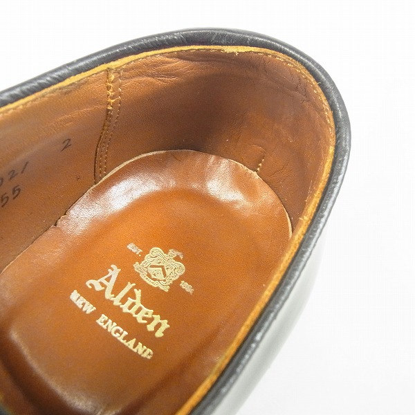 実際に弊社で買取させて頂いたAlden/オールデン コードバン プレーントゥ シングルモンクストラップ 1655/7.5Eの画像 4枚目