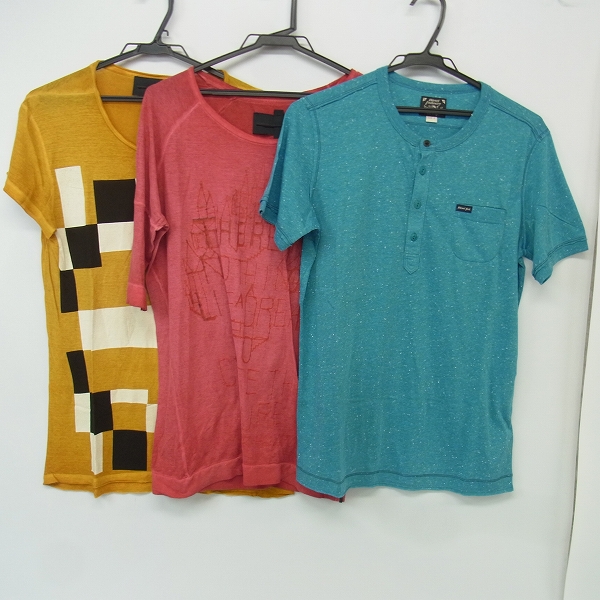 実際に弊社で買取させて頂いたDIESEL BLACK GOLD/ディーゼル ヘンリーネック/プリント カットソー/Tシャツ 3点セット