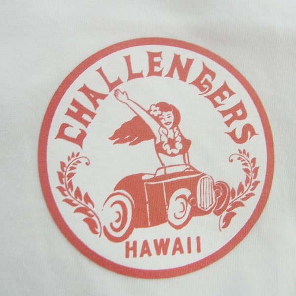 実際に弊社で買取させて頂いたCHALLENGER/チャレンジャー HAWAII フラガール 半袖Tシャツ/Lの画像 4枚目