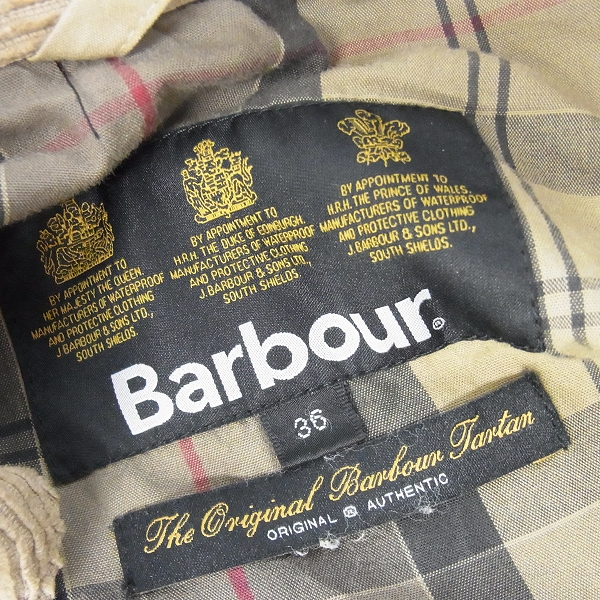 実際に弊社で買取させて頂いたBARBOUR/バブアー BEDALE/デイビル SL ジャケット/36の画像 2枚目