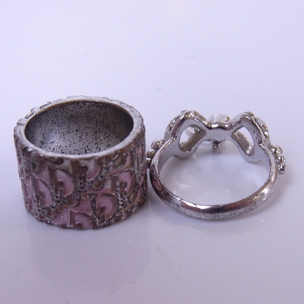 実際に弊社で買取させて頂いたChristian Dior/クリスチャン ディオール トロッターリング/リボンモチーフリング 2点セットの画像 3枚目