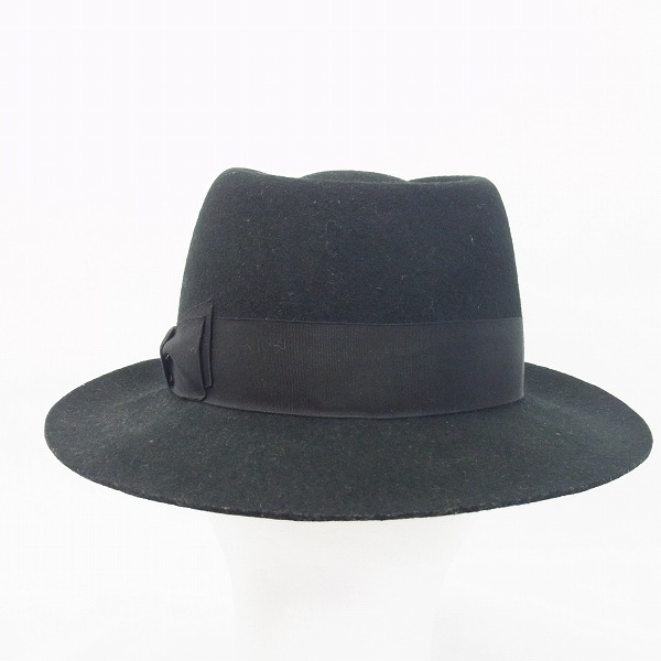 実際に弊社で買取させて頂いたCA4LA/カシラ KNOX/ノックス ウール 100% 中折ハット ブラック NOX00112の画像 3枚目