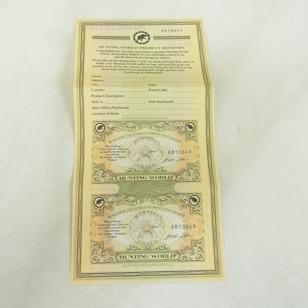 実際に弊社で買取させて頂いたHUNTING WORLD/ハンティングワールド ブリーフバッグの画像 8枚目