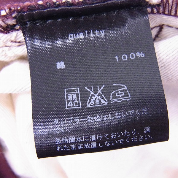 実際に弊社で買取させて頂いた【未使用】drestrip/ドレストリップ コットン ハーフパンツ ボルドー 1の画像 4枚目