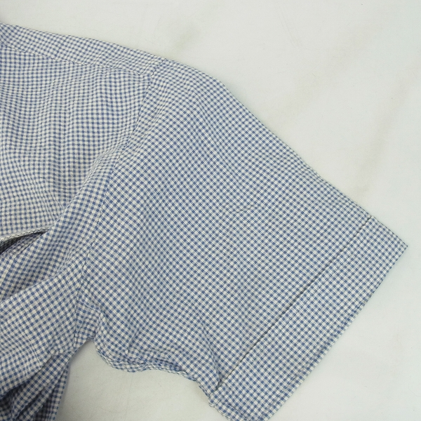 実際に弊社で買取させて頂いたBURBERRY/バーバリーロンドン 半袖チェックシャツ/Mの画像 5枚目