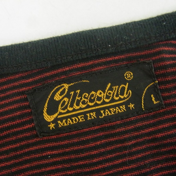 実際に弊社で買取させて頂いたCelt&Cobra/ケルト&コブラ ボーダー タンクトップ 赤×黒 Lの画像 2枚目