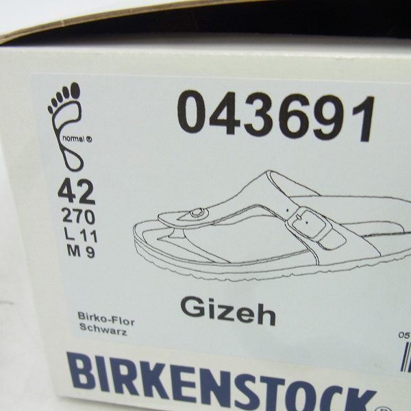 実際に弊社で買取させて頂いたBIRKENSTOCK/ビルケンシュトック gizeh/ギゼ サンダル 043691/27の画像 7枚目