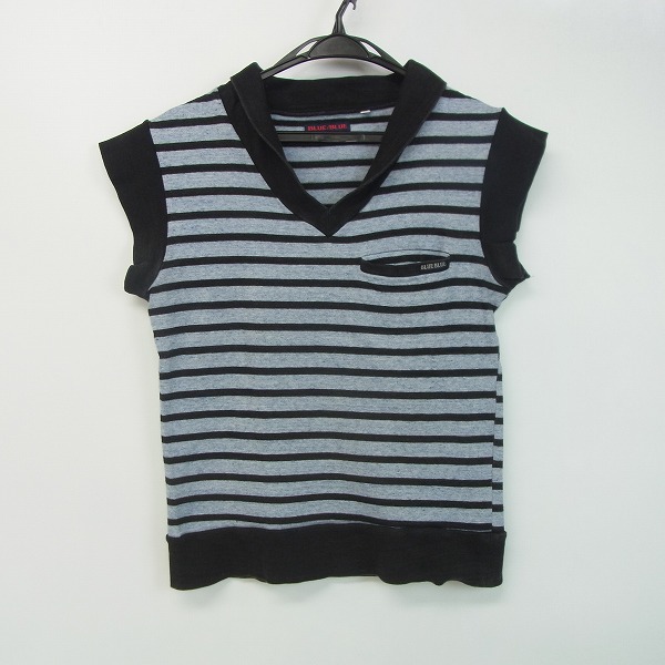 実際に弊社で買取させて頂いたBLUE BLUE/ブルーブルー ボーダー柄 Vネック カットソー/XS