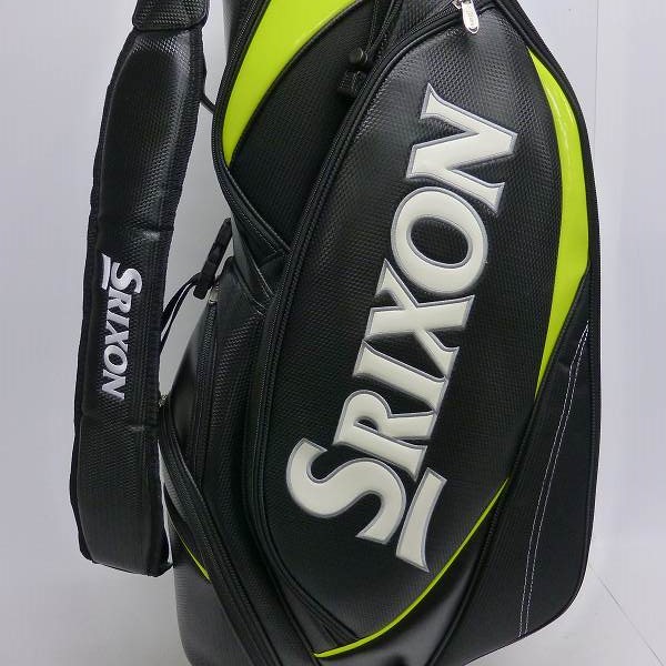 実際に弊社で買取させて頂いた★Dunlop/ダンロップ キャディバッグ SRIXON GGC-S092G 9型 ブラック/グリーンの画像 7枚目