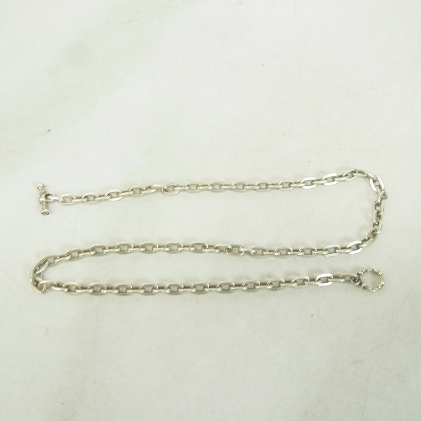 実際に弊社で買取させて頂いたTRAVIS WALKER/トラヴィスワーカー オーバルリンクチェーン 20インチ ｗ/ガーネット Ｔバー NCS022の画像 6枚目