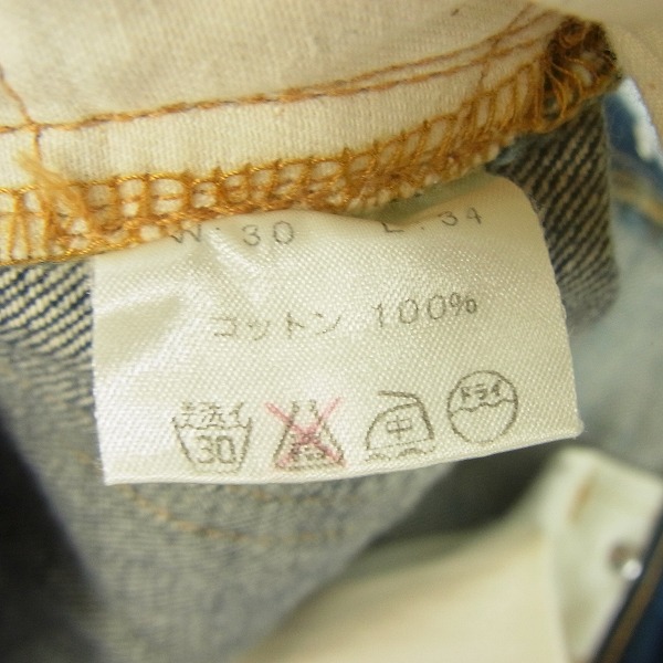 実際に弊社で買取させて頂いたCelt&Cobra/ケルト&コブラ J4 ボタンフライデニムパンツ W30L34の画像 4枚目