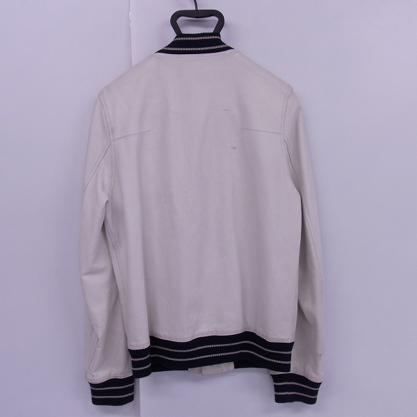 実際に弊社で買取させて頂いたDIOR HOMME/ディオールオム リブ付レザースタジャン/ジャケット/52の画像 1枚目