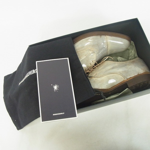 実際に弊社で買取させて頂いたMIHARAYASUHIRO/ミハラヤスヒロ ペイントカラー シューズ グレー 73251500 27.0の画像 7枚目