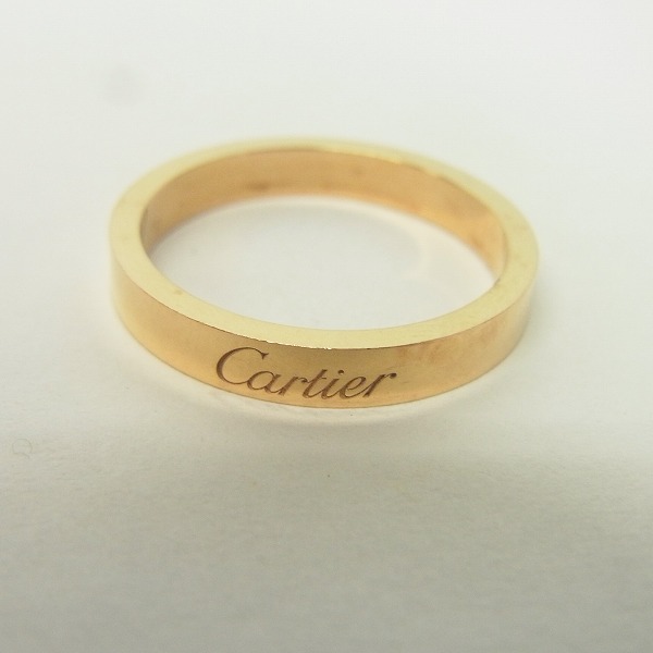 実際に弊社で買取させて頂いた【証明書】Cartier/カルティエ Cドゥ エングレーブド リング 750PG ピンクゴールド #55 4.1gの画像 1枚目