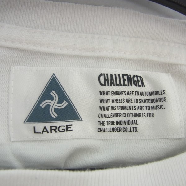 実際に弊社で買取させて頂いたCHALLENGER/チャレンジャー ナンバー8/スカル 半袖Tシャツ/Lの画像 2枚目