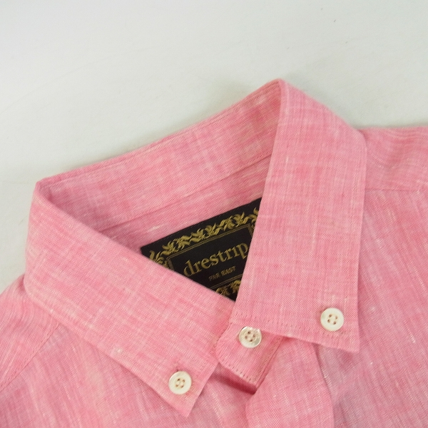 実際に弊社で買取させて頂いた【未使用】drestripドレストリップ 半袖リネンシャツ ピンク 3の画像 5枚目