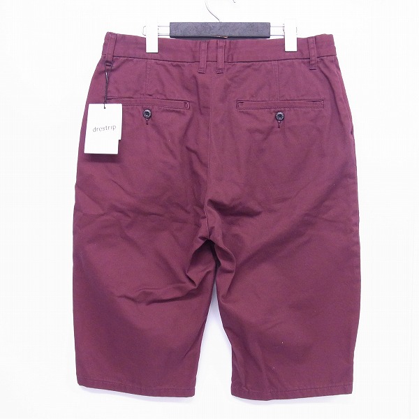 実際に弊社で買取させて頂いた【未使用】drestrip/ドレストリップ コットン ハーフパンツ ボルドー 1の画像 1枚目