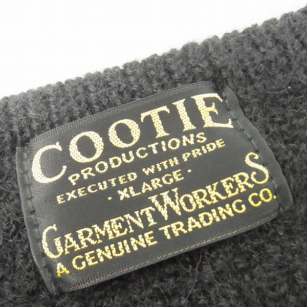 実際に弊社で買取させて頂いたCOOTIE/クーティー アルパカ Vネックセーター/ニット ブラック XLの画像 2枚目