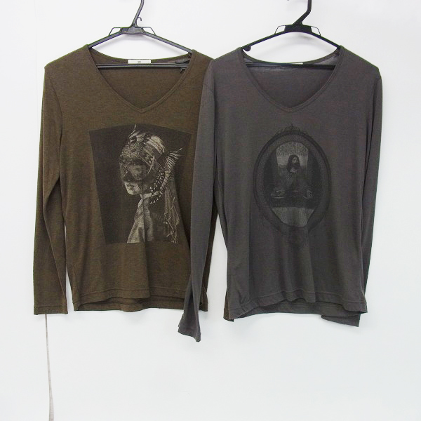 実際に弊社で買取させて頂いたHARE/ハレ カットソー V字ネック プリント 2点セット