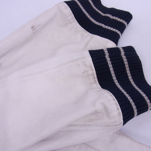 実際に弊社で買取させて頂いたDIOR HOMME/ディオールオム リブ付レザースタジャン/ジャケット/52の画像 7枚目