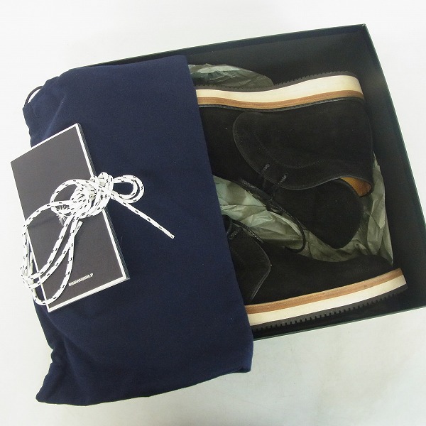 実際に弊社で買取させて頂いたMIHARA YASUHIRO/ミハラヤスヒロ スエード チャッカブーツ ブラック 73251000/27の画像 6枚目