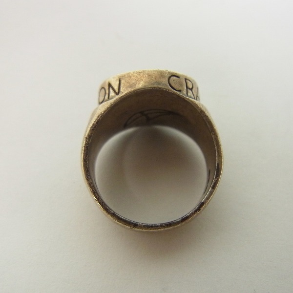 実際に弊社で買取させて頂いたCRAZY PIG DESIGNS/クレイジーピッグ Round CPD LOGO ロゴ印台リング/11号の画像 3枚目