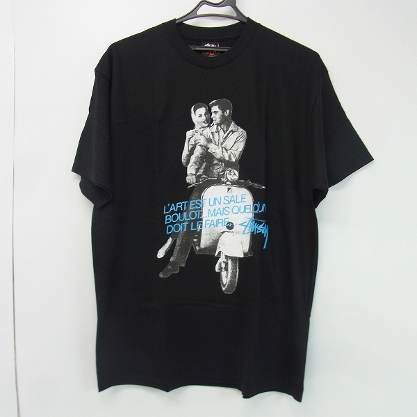 激レア】ステューシー STUSSY☆半袖Tシャツ L☆ローマの休日 Vespa-