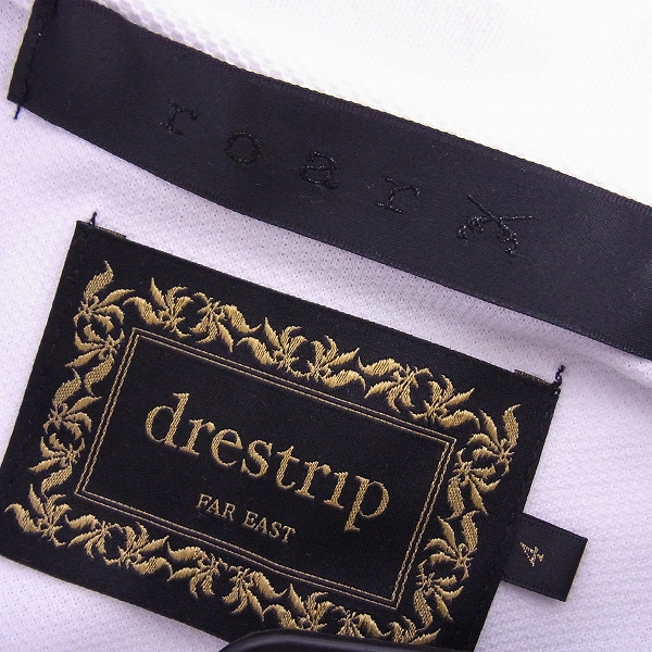 実際に弊社で買取させて頂いた【未使用】roar×drestrip/ロアー×ドレストリップ ワンポイントエンブレム刺繍 ポロシャツ ホワイト/4の画像 2枚目