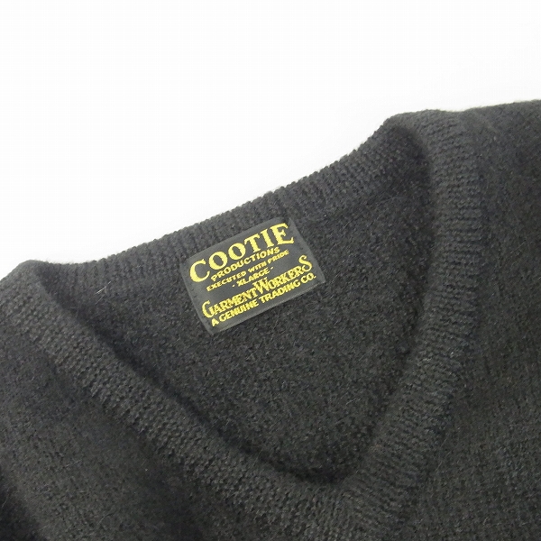 実際に弊社で買取させて頂いたCOOTIE/クーティー アルパカ Vネックセーター/ニット ブラック XLの画像 5枚目