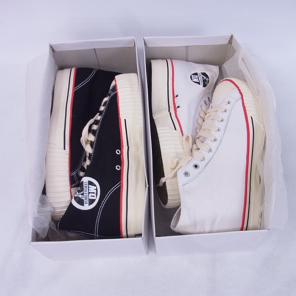 実際に弊社で買取させて頂いたDUBBLEWORKS/ダブルワークス ハイカットキャンバススニーカー 2点セットの画像 5枚目