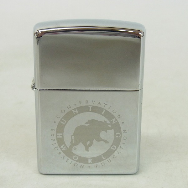 実際に弊社で買取させて頂いたZIPPO/ジッポー HUNTING WORLD/ハンティングワールド 鏡面仕上げ/1997年製 