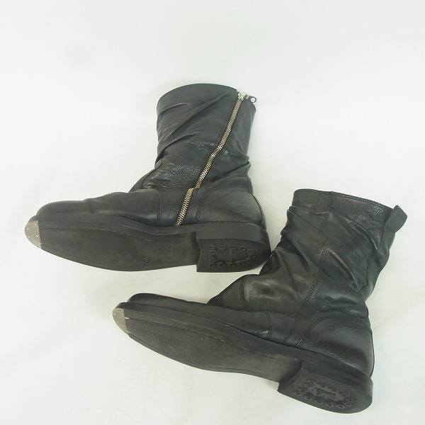 実際に弊社で買取させて頂いたMIHARAYASUHIRO/ミハラヤスヒロ サイドジップ レザーブーツ 27.0の画像 4枚目