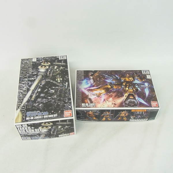 実際に弊社で買取させて頂いた【未組立】HG 1/144 ガンダム サンダーボルト版 ザクI 旧ザク/量産型ザク+ビッグガン ガンプラ 2点セット