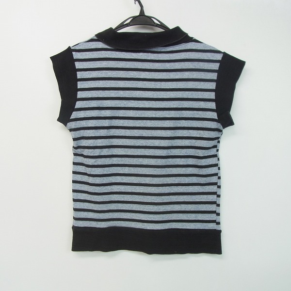 実際に弊社で買取させて頂いたBLUE BLUE/ブルーブルー ボーダー柄 Vネック カットソー/XSの画像 1枚目