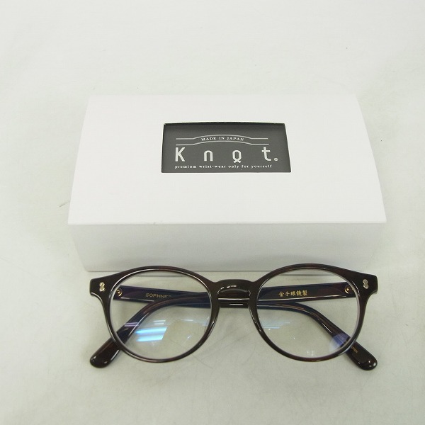 実際に弊社で買取させて頂いたSOPHNET×金子眼鏡店/ソフネット×カネコガンキョウテン BINCHOTAN メガネフレームの画像 8枚目