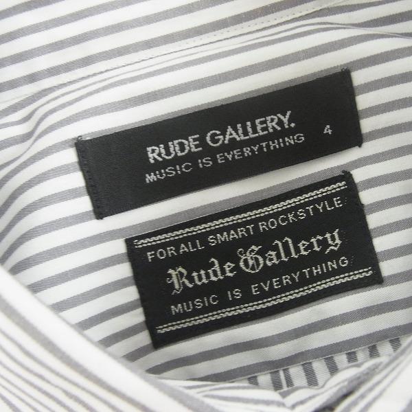 実際に弊社で買取させて頂いたRUDE GALLERY/ルードギャラリー ストライプ 長袖 シャツ 4の画像 2枚目