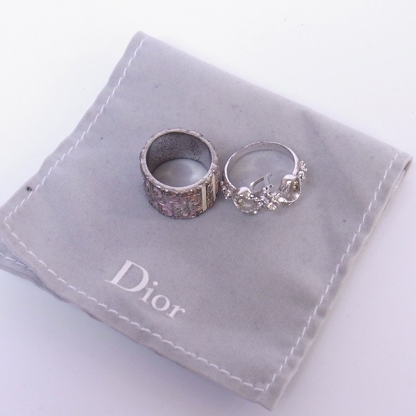 実際に弊社で買取させて頂いたChristian Dior/クリスチャン ディオール トロッターリング/リボンモチーフリング 2点セットの画像 7枚目