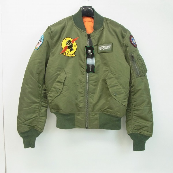 実際に弊社で買取させて頂いた【未使用】ALPHA INDUSTRIES/アルファインダストリーズ MA-1 J827901/M