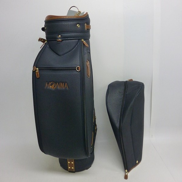 実際に弊社で買取させて頂いた★【未使用】HONMA/本間ゴルフ キャディバッグ CB2817 9型(47インチ対応) ネイビーの画像 1枚目