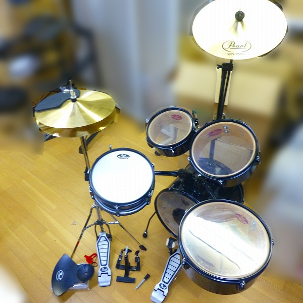 実際に弊社で買取させて頂いた★【型番不明】Pearl/パール RHYTHM TRAVELER/リズムトラベラー ドラムセット