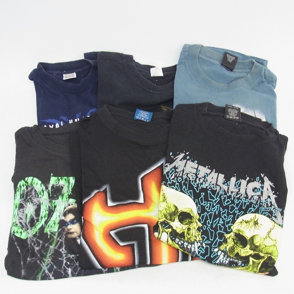 実際に弊社で買取させて頂いたAEROSMITH/OZZY OSBOURNE/ROYAL HUNT 1997/METALLICA /バンドTシャツ/6点セット