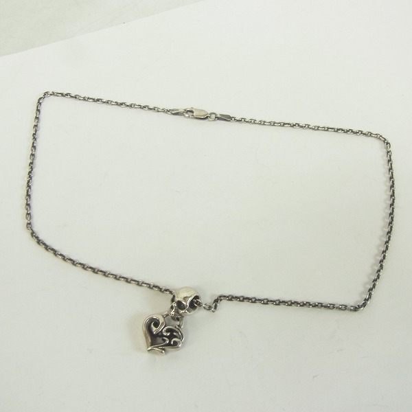 実際に弊社で買取させて頂いたDEAL DESIGN/ディールデザイン スカルベイルハートトップ ネックレスの画像 5枚目