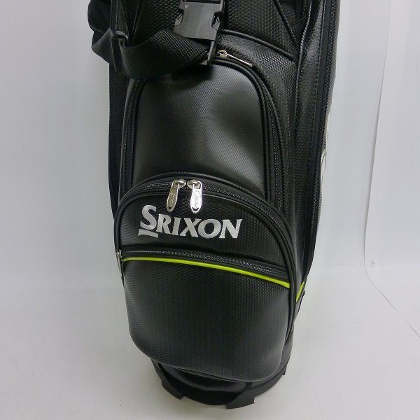 実際に弊社で買取させて頂いた★Dunlop/ダンロップ キャディバッグ SRIXON GGC-S092G 9型 ブラック/グリーンの画像 6枚目