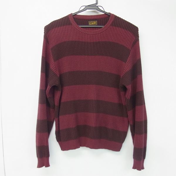 実際に弊社で買取させて頂いたCALEE/キャリー CREW NECK BORDER KNIT SWEATER/ボーダーニットセーター/M