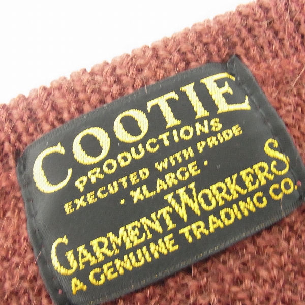 実際に弊社で買取させて頂いたCOOTIE/クーティー アルパカ Vネックセーター/ニット ボルドー系 XLの画像 2枚目