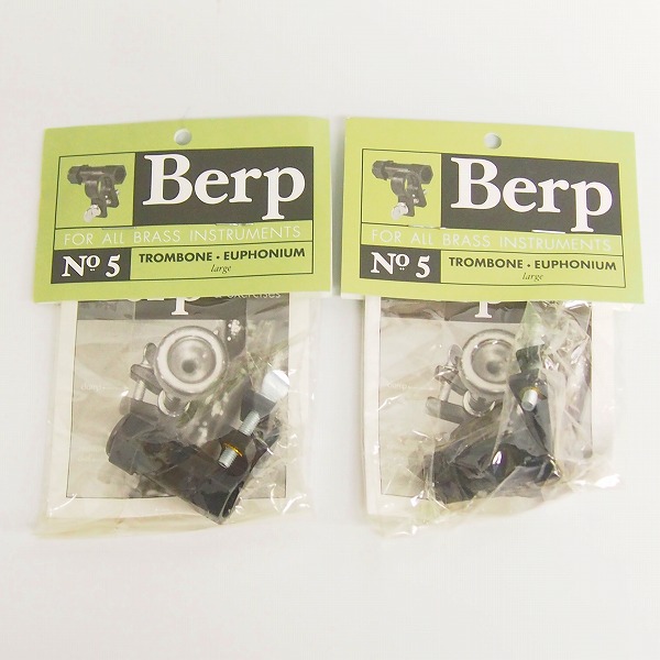 実際に弊社で買取させて頂いた【詳細不明/未使用】Berp/バープ バズィング練習器具 ラージ No5 2点セット トロンボーン/ユーフォニアム